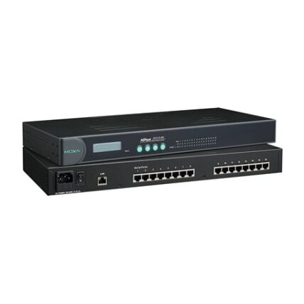 Moxa (NPort 5630-16) 16 prievadų RS-422/485 Montuojamas į spintą įrenginių serveris su RJ45 jungtys, 100...240 VAC maitinimo įėjimas Moxa (NPort 5630-16) 16 prievadų RS-422/485 Montuojamas į spintą įrenginių serveris su RJ45 jungtys, 100...240 VAC maitinimo įėjimas