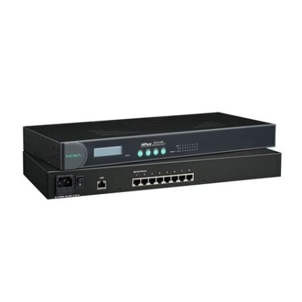 Moxa (NPort 5630-8) 8 prievadų RS-422/485 Montuojamas į spintą įrenginių serveris su RJ45 jungtys ir 100...240 VAC maitinimo įėjimas