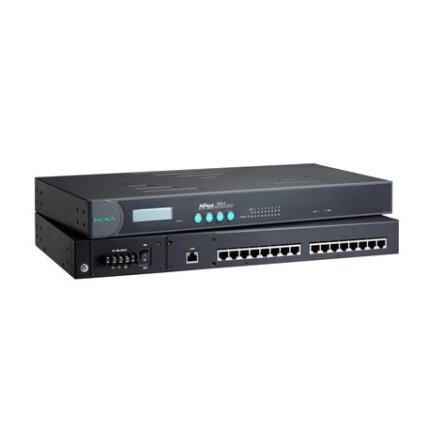 Moxa (NPort 5650-8) 8 prievadų RS-232/422/485 Montuojamas į spintą įrenginių serveris su RJ45 jungtys ir 100...240 VAC maitinimo įėjimas 1 Moxa (NPort 5650-8) 8 prievadų RS-232/422/485 Montuojamas į spintą įrenginių serveris su RJ45 jungtys ir 100...240 VAC maitinimo įėjimas 1