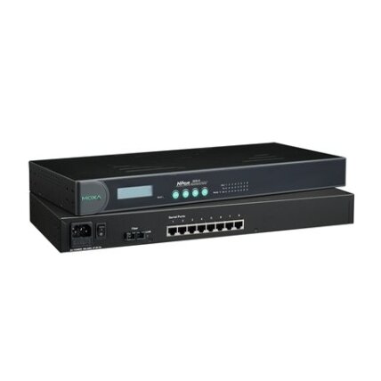 Moxa (NPort 5650-8-M-SC) 8 prievadų RS-232/422/485 Montuojamas į spintą įrenginių serveris su daugiamodis šviesolaidis (SC jungtis)
