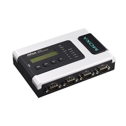 Moxa (NPort 6450) 4 prievadų RS-232/422/485 į Ethernet saugus nuosekliojo ryšio prievadas serveris Moxa (NPort 6450) 4 prievadų RS-232/422/485 į Ethernet saugus nuosekliojo ryšio prievadas serveris