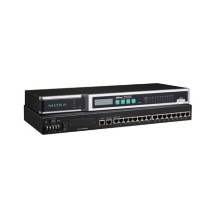 Moxa (NPort 6650-16-48V) 16 prievadų RS-232/422/485 į Ethernet saugus terminalų serveris, ±48 VDC įėjimas