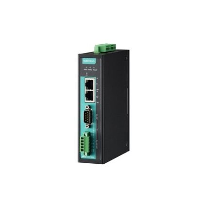 Moxa (NPort IA5250A-T) 2 prievadų RS-232/422/485 pramoninis automatizavimo įrenginių serveris su nuoseklusis ryšys/LAN/maitinimas apsauga nuo viršįtampių, 2 10/100BaseT(X) prievadai su vienas IP, Darbinė temperatūra: -40...75 °C 3