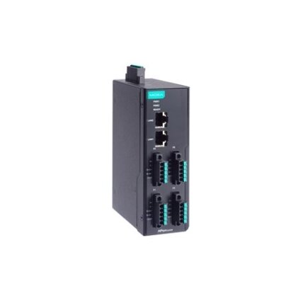 Moxa (NPort IA5450I-TB-G2) 2 kartos 4 prievadų RS-232/422/485 DIN bėgelio nuosekliojo ryšio įrenginių serveris, komplektacija: 2 RJ45 prievadai, 2 5 kontaktų gnybtų blokai, 2 kV galvaninis atskyrimas, Darbinė temperatūra: -10...60 °C Moxa (NPort IA5450I-TB-G2) 2 kartos 4 prievadų RS-232/422/485 DIN bėgelio nuosekliojo ryšio įrenginių serveris, komplektacija: 2 RJ45 prievadai, 2 5 kontaktų gnybtų blokai, 2 kV galvaninis atskyrimas, Darbinė temperatūra: -10...60 °C