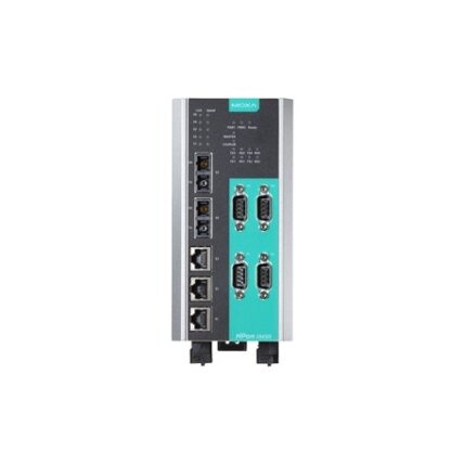 Moxa (NPort S9450I-2M-SC-HV-T) 4 prievadų RS-232/422/485 atsparus aplinkai įrenginių serveris, 3 10/100BaseT(X) prievadai, 2 100M daugiamodis šviesolaidis prievadai su SC jungtys, 88...300 VDC arba 85...264 VAC, Darbinė temperatūra: -40...85 °C 2 Moxa (NPort S9450I-2M-SC-HV-T) 4 prievadų RS-232/422/485 atsparus aplinkai įrenginių serveris, 3 10/100BaseT(X) prievadai, 2 100M daugiamodis šviesolaidis prievadai su SC jungtys, 88...300 VDC arba 85...264 VAC, Darbinė temperatūra: -40...85 °C 2