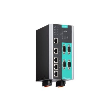 Moxa (NPort S9450I-2M-ST-HV-T) 4 prievadų RS-232/422/485 atsparus aplinkai įrenginių serveris, 3 10/100BaseT(X) prievadai, 2 100M daugiamodis šviesolaidis prievadai su ST jungtys, 88...300 VDC arba 85...264 VAC, Darbinė temperatūra: -40...85 °C 3 Moxa (NPort S9450I-2M-ST-HV-T) 4 prievadų RS-232/422/485 atsparus aplinkai įrenginių serveris, 3 10/100BaseT(X) prievadai, 2 100M daugiamodis šviesolaidis prievadai su ST jungtys, 88...300 VDC arba 85...264 VAC, Darbinė temperatūra: -40...85 °C 3