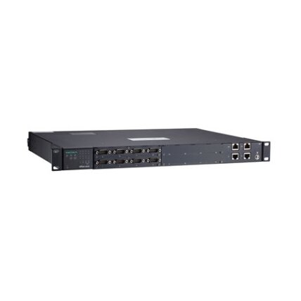 Moxa (NPort S9650I-8-2HV-E-T) 8 prievadų RS-232/422/485 atsparus aplinkai įrenginių serveris, 2 10/100BaseT(X) prievadai su IEEE 1588v2 Palaikymas, 88...300 VDC arba 85...264 VAC, Darbinė temperatūra: -40...85 °C,, komplektacija: 2 prievadų Ethernet RJ45