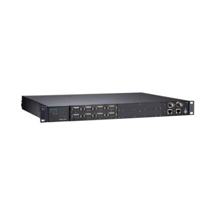 Moxa (NPort S9650I-8B-2HV-IRIG-T) 8 prievadų RS-232/422/485 atsparus aplinkai įrenginių serveris su IRIG-B signalas išėjimas on nuosekliojo ryšio prievadai, 2 10/100BaseT(X) prievadai su IEEE 1588v2 Palaikymas, 88...300 VDC arba 85...264 VAC, Darbinė temp