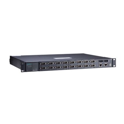 Moxa (NPort S9650I-8F-2HV-SSC-T) 8 prievadų RS-232/422/485 atsparus aplinkai įrenginių serveris su daugiamodis ST jungtys on nuosekliojo ryšio prievadai, 2 10/100BaseT(X) prievadai su IEEE 1588v2 Palaikymas, 88...300 VDC arba 85...264 VAC, Darbinė tempera 3