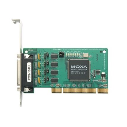 Moxa (POS-104UL-T) 4 prievadų RS-232 Žemo profilio universali PCI plokštė su nuosekliojo ryšio prievadas maitinimas, Darbinė temperatūra: -40...85 °C 2