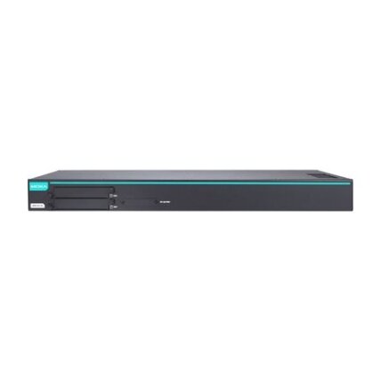 Moxa (RKP-A110-E4-T) Montuojamas į spintą 1U kompiuteris, komplektacija: Intel Atom® x6425E procesorius, 4 LAN prievadai, 2 nuosekliojo ryšio prievadai, 8 skaitmeniniai įėjimai (DI), 8 skaitmeniniai išėjimai (DO), 3 USB 3.0 prievadai, 1 VGA prievadas, 1 H 3