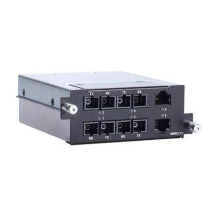Moxa (RM-G4000-4MSC2TX) Fast Ethernet modulis, komplektacija: 4 daugiamodis 100BaseFX prievadai su SC jungtys, 2 10/100BaseT(X) prievadai