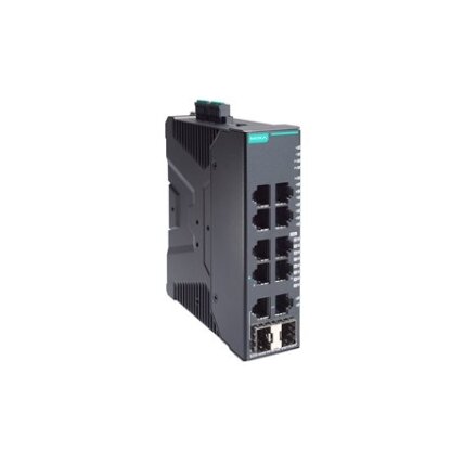 Moxa (SDS-G3010-8PoE-2GTXSFP-T) kompaktiškas pramoninis visi prievadai Gigabit, išmanusis Ethernet komutatorius, komplektacija: 8 PoE/PoE+ 10/100/1000BaseT(X) prievadai, 2 10/100/1000BaseT(X) arba 100/1000BaseSFP kombinuoti prievadai, dvigubas 12/24/48 VD