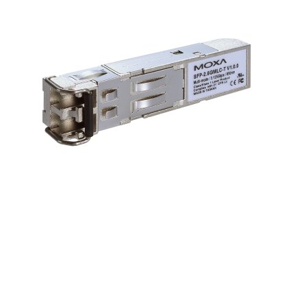 Moxa (SFP-2.5GSLHLC-T) SFP modulis, komplektacija: 1 2.5GBaseFX prievadas su LC jungtis, vienamodis, skirta 45 km perdavimas, Darbinė temperatūra: -40...85 °C 1 Moxa (SFP-2.5GSLHLC-T) SFP modulis, komplektacija: 1 2.5GBaseFX prievadas su LC jungtis, vienamodis, skirta 45 km perdavimas, Darbinė temperatūra: -40...85 °C 1