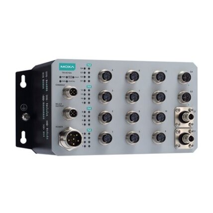 Moxa (TN-4516A-12PoE-2GPoE-2GODC-WV-CT-T) 12 PoE 10/100BaseT(X) prievadai, komplektacija: M12 jungtis, 2 PoE 10/100/1000BaseT(X) prievadai, komplektacija: M12 jungtis, 2 1000BaseLSX šviesolaidis optinis prievadai su Q-ODC® sąsaja, 1 (dvigubas įėjimas) 24. Moxa (TN-4516A-12PoE-2GPoE-2GODC-WV-CT-T) 12 PoE 10/100BaseT(X) prievadai, komplektacija: M12 jungtis, 2 PoE 10/100/1000BaseT(X) prievadai, komplektacija: M12 jungtis, 2 1000BaseLSX šviesolaidis optinis prievadai su Q-ODC® sąsaja, 1 (dvigubas įėjimas) 24.