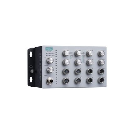 Moxa (TN-4516B-8G-CT-T) EN 50155 16 prievadų L2 komutatorius įskaitant 8 FE prievadai, 8 Gigabit prievadai, 24...110 VDC maitinimo įėjimas, Darbinė temperatūra: -40...70 °C, IP42, apsauginė elektronikos danga
