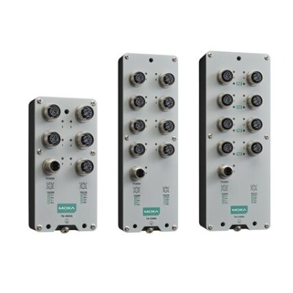 Moxa (TN-5308A-WV-T) EN 50155 nevaldomas Ethernet komutatorius, komplektacija: 8 10/100BaseT(X) prievadai, M12 jungtis, vienas maitinimo įėjimas, 24...110 VDC, Darbinė temperatūra: -40...70 °C 1 Moxa (TN-5308A-WV-T) EN 50155 nevaldomas Ethernet komutatorius, komplektacija: 8 10/100BaseT(X) prievadai, M12 jungtis, vienas maitinimo įėjimas, 24...110 VDC, Darbinė temperatūra: -40...70 °C 1