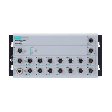 Moxa (TN-G4516-8GPoE-2XGPoE-2XGTXBP-WV-T) EN 50155 2 lygmens kelių gigabitų komutatorius, komplektacija: 4 Gigabit Ethernet prievadai, 8 Gigabit Ethernet PoE+ prievadai, 2 10G Ethernet PoE+ prievadai, 2 10G Ethernet prievadai su apėjimo funkcija relė, 120 3