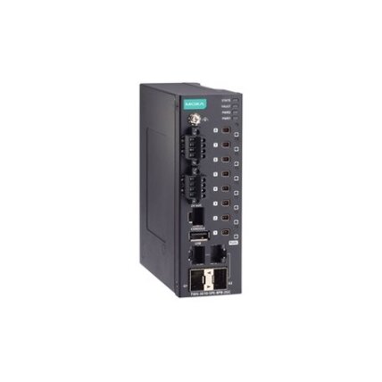 Moxa (TWS-3010-SPE-8PB-2GC-T) valdomas vienos poros Ethernet komutatorius, komplektacija: 2 10/100/1000BaseT(X) arba 100/1000BaseSFP prievadai, 8 10BASE-T1L prievadai su IEC 63171-2 SPE jungtys ir PoDL maitinimas klasės 10, 11, ir 12, dvigubas 24 VDC mait 1 Moxa (TWS-3010-SPE-8PB-2GC-T) valdomas vienos poros Ethernet komutatorius, komplektacija: 2 10/100/1000BaseT(X) arba 100/1000BaseSFP prievadai, 8 10BASE-T1L prievadai su IEC 63171-2 SPE jungtys ir PoDL maitinimas klasės 10, 11, ir 12, dvigubas 24 VDC mait 1