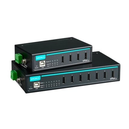 Moxa (UPort 407) 7 prievadų pramoninis USB šakotuvas, adapteris įtrauktas, Darbinė temperatūra: 0...60 °C 1