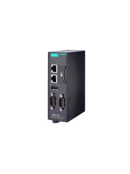 Moxa (AIG-101-T-EU) 2-port Modbus RTU/ASCII/TCP to MQTT/Azure/AWS cloud-ready gateway with built-in LTE Cat. 1 module for the EU region, -40 to 70°C operating temperature 1