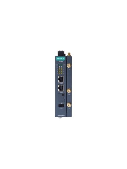 Moxa (AIG-301-T-AP-AZU-LX) 2-port Modbus to Azure advanced IIoT gateways with Arm® Cortex™-A7 dual-core 1 GHz processor, Azure IoT Edge, LTE Cat. 4 module for Asia-Pacific region, -40 to 70°C operating temperature 2
