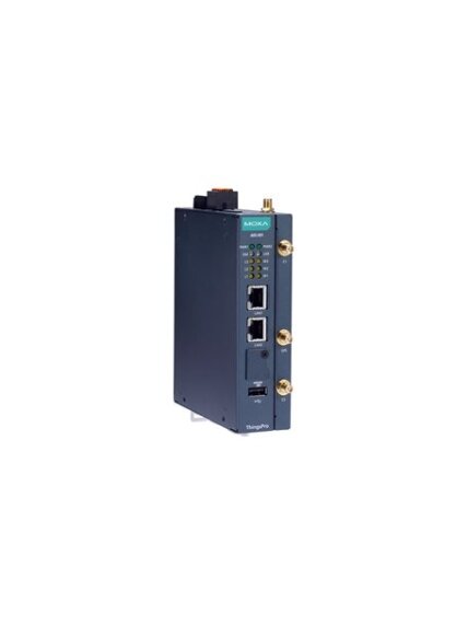 Moxa (AIG-301-T-EU-AZU-LX) 2-port Modbus to Azure advanced IIoT gateways with Arm® Cortex™-A7 dual-core 1 GHz processor, Azure IoT Edge, LTE Cat. 4 module for EU region, -40 to 70°C operating temperature 1