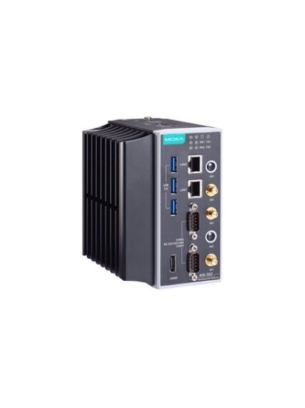 Moxa (AIG-502-T-EU-AZU-LX) Advanced IIoT gateways with Intel® Core™ i7 processor, Azure IoT Edge software, LTE Cat. 4 module for EU region, -40 to 70°C operating temperature