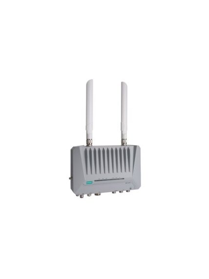 Moxa (AWK-4262A-UN-T) Advanced industrial outdoor Wi-Fi 6 (802.11ax) wireless AP/bridge/client with 1 M12 10/100/1000/2500BaseT(X) and 1 M12 10/100/1000BaseT(X) port, IP68, UN band, -40 to 75°C operating temperature