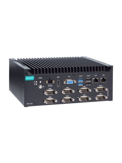 Moxa (BXP-C100-C5-8C-T) Box computer with Intel® Core® i5-1145G7E processor, 2 LAN ports, 10 serial ports, 4 DIs, 4 DOs, 2 USB 3.0 ports, 4 USB 2.0 ports, 1 VGA port, 1 HDMI port, 1 CFast slot, 1 SD slot, 12/24 VDC power input, -30 to 60°C operating tempe Moxa (BXP-C100-C5-8C-T) Box computer with Intel® Core® i5-1145G7E processor, 2 LAN ports, 10 serial ports, 4 DIs, 4 DOs, 2 USB 3.0 ports, 4 USB 2.0 ports, 1 VGA port, 1 HDMI port, 1 CFast slot, 1 SD slot, 12/24 VDC power input, -30 to 60°C operating tempe