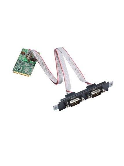 Moxa (CP-102N-T) 2-port RS-232 Mini PCI Express serial board, -40 to 85°C operating temperature Moxa (CP-102N-T) 2-port RS-232 Mini PCI Express serial board, -40 to 85°C operating temperature