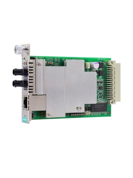 Moxa (CSM-400-1213) 10/100BaseT(X)-to-100BaseFX slide-in management module converter with ST connector, multi-mode, 0 to 55°C operating temperature Moxa (CSM-400-1213) 10/100BaseT(X)-to-100BaseFX slide-in management module converter with ST connector, multi-mode, 0 to 55°C operating temperature