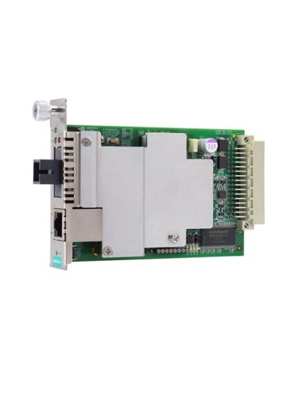 Moxa (CSM-400-1224-T) 10/100BaseT(X) to 100BaseFX slide-in management module converter, WDM-A single-mode SC connector, -40 to 75°C operating temperature Moxa (CSM-400-1224-T) 10/100BaseT(X) to 100BaseFX slide-in management module converter, WDM-A single-mode SC connector, -40 to 75°C operating temperature