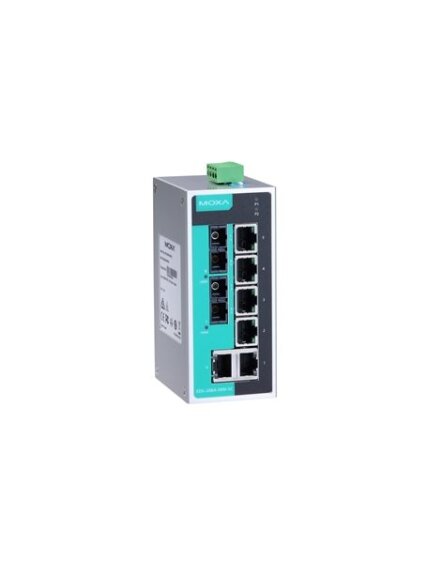 Moxa (EDS-208A-MM-SC-T) Unmanaged Ethernet switch with 6 10/100BaseT(X) ports, 2 100BaseFX multi-mode ports with SC connectors, -40 to 75°C operating temperature Moxa (EDS-208A-MM-SC-T) Unmanaged Ethernet switch with 6 10/100BaseT(X) ports, 2 100BaseFX multi-mode ports with SC connectors, -40 to 75°C operating temperature