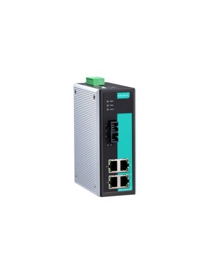 Moxa (EDS-305-M-SC) Unmanaged Ethernet switch with 4 10/100BaseT(X) ports, 1 100BaseFX multi-mode port with SC connector, relay output warning, 0 to 60°C operating temperature Moxa (EDS-305-M-SC) Unmanaged Ethernet switch with 4 10/100BaseT(X) ports, 1 100BaseFX multi-mode port with SC connector, relay output warning, 0 to 60°C operating temperature