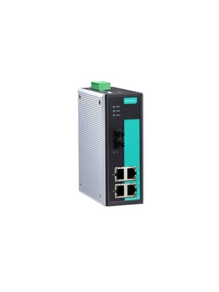 Moxa (EDS-305-M-ST) Unmanaged Ethernet switch with 4 10/100BaseT(X) ports, 1 100BaseFX multi-mode port with ST connectors, relay output warning, 0 to 60°C operating temperature Moxa (EDS-305-M-ST) Unmanaged Ethernet switch with 4 10/100BaseT(X) ports, 1 100BaseFX multi-mode port with ST connectors, relay output warning, 0 to 60°C operating temperature