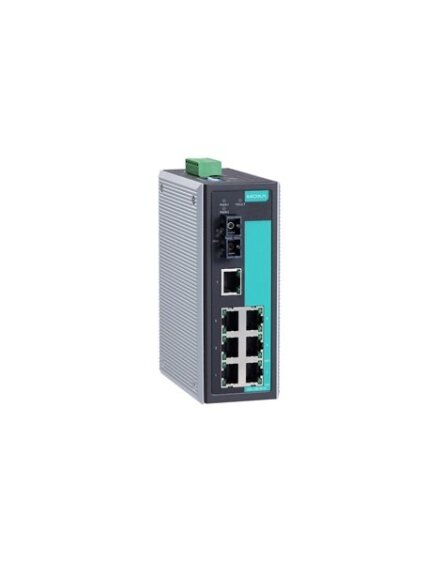 Moxa (EDS-308-S-SC) Unmanaged Ethernet switch with 7 10/100BaseT(X) ports, 1 100BaseFX single-mode port with SC connector, relay output warning, 0 to 60°C operating temperature Moxa (EDS-308-S-SC) Unmanaged Ethernet switch with 7 10/100BaseT(X) ports, 1 100BaseFX single-mode port with SC connector, relay output warning, 0 to 60°C operating temperature