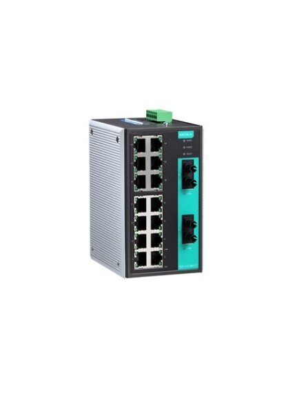 Moxa (EDS-316-MM-ST-T) Unmanaged Ethernet switch with 14 10/100BaseT(X) ports, 2 100BaseFX multi-mode ports with ST connectors, relay output warning, -40 to 75°C operating temperature Moxa (EDS-316-MM-ST-T) Unmanaged Ethernet switch with 14 10/100BaseT(X) ports, 2 100BaseFX multi-mode ports with ST connectors, relay output warning, -40 to 75°C operating temperature