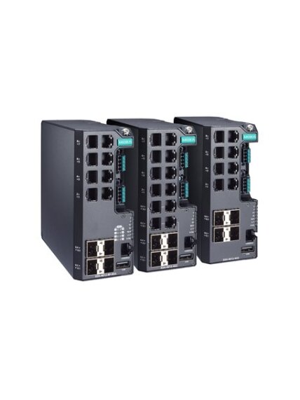 Moxa (EDS-4012-4GC-HV-T) Managed Ethernet switch with 8 10/100BaseT(X) ports, 4 10/100/1000BaseT(X) or 100/1000BaseSFP ports, single power supply, 110/220 VAC/VDC, -40 to 75°C operating temperature 1 Moxa (EDS-4012-4GC-HV-T) Managed Ethernet switch with 8 10/100BaseT(X) ports, 4 10/100/1000BaseT(X) or 100/1000BaseSFP ports, single power supply, 110/220 VAC/VDC, -40 to 75°C operating temperature 1