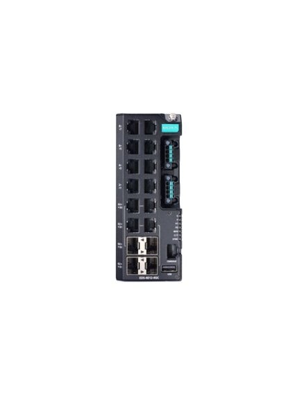Moxa (EDS-4012-4GS-LV) Managed Ethernet switch with 8 10/100BaseT(X) ports, 4 100/1000BaseSFP ports, dual power supply, 12/24/48 VDC, -10 to 60°C operating temperature 2