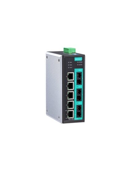 Moxa (EDS-408A-1M2S-SC-T) Entry-level managed Ethernet switch with 5 10/100BaseT(X) ports, 1 100BaseFX multi-mode port, 2 100BaseFX single-mode ports with SC connectors, -40 to 75°C operating temperature Moxa (EDS-408A-1M2S-SC-T) Entry-level managed Ethernet switch with 5 10/100BaseT(X) ports, 1 100BaseFX multi-mode port, 2 100BaseFX single-mode ports with SC connectors, -40 to 75°C operating temperature