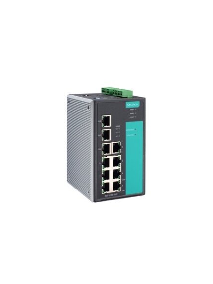 Moxa (EDS-510A-3SFP-T) Managed Gigabit Ethernet switch with 7 10/100BaseT(X) ports, 3 SFP slots for adding SFP-1G Series Gigabit Ethernet modules, -40 to 75°C operating temperature 2