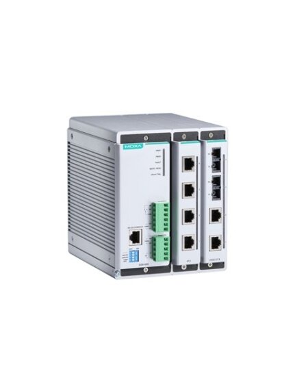 Moxa (EDS-608) Compact managed Ethernet switch system with 2 slots for 4-port Fast Ethernet interface modules, for a total of up to 8 ports, 0 to 60°C operating temperature