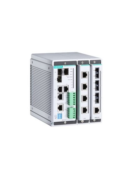 Moxa (EDS-611-T) Compact managed Ethernet switch system with 3 10/100/1000BaseT(X) or 100/1000BaseSFP slot combo ports, 2 slots for 4-port fast Ethernet interface modules, for a total of up to 11 ports, -40 to 75°C operating temperature Moxa (EDS-611-T) Compact managed Ethernet switch system with 3 10/100/1000BaseT(X) or 100/1000BaseSFP slot combo ports, 2 slots for 4-port fast Ethernet interface modules, for a total of up to 11 ports, -40 to 75°C operating temperature