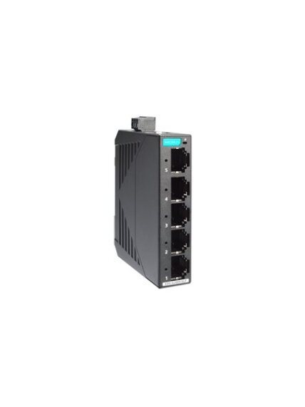 Moxa (EDS-G2005-ELP) Unmanaged full Gigabit Ethernet switch with 5 10/100/1000 BaseT(X) ports, 12/24/48 power input, plastic housing, -10 to 60°C operating temperature