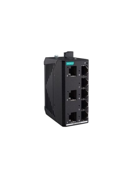 Moxa (EDS-G2008-EL-T) Unmanaged full Gigabit Ethernet switch with 8 10/100/1000 BaseT(X) ports, 12/24/48 power input, metal housing, -40 to 75°C operating temperature 1