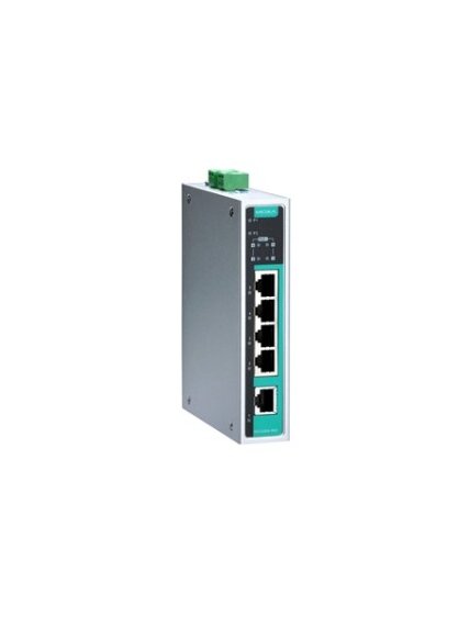 Moxa (EDS-G205A-4PoE) Unmanaged Gigabit PoE switch with 4 PoE 10/100/1000BaseT(X) ports, 1 1000BaseT port, 0 to 60°C operating temperature