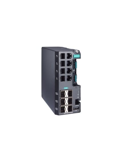Moxa (EDS-G4014-6QGS-LV) Managed Ethernet switch with 8 10/100/1000BaseT(X) ports, 6 1000/2500BaseSFP ports, dual power supply, 12/24/48 VDC, -10 to 60°C operating temperature Moxa (EDS-G4014-6QGS-LV) Managed Ethernet switch with 8 10/100/1000BaseT(X) ports, 6 1000/2500BaseSFP ports, dual power supply, 12/24/48 VDC, -10 to 60°C operating temperature