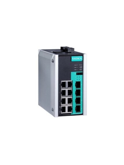 Moxa (EDS-G512E-8PoE-4GSFP-T) 12-port full Gigabit managed Ethernet switch, 8 10/100/1000BaseT(X) PoE/PoE+ ports with 4 100/1000BaseSFP slots, -40 to 75°C operating temperature 3