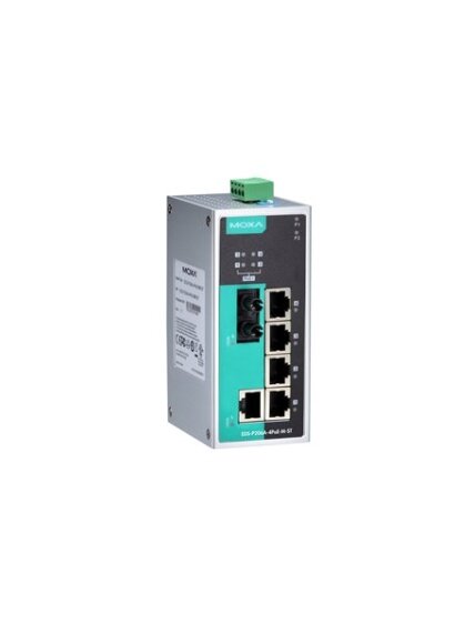 Moxa (EDS-P206A-4PoE-SS-SC-T) Unmanaged Ethernet switch with 4 PoE ports, 2 100BaseFX single-mode ports with SC connector, -40 to 75°C operating temperature 2